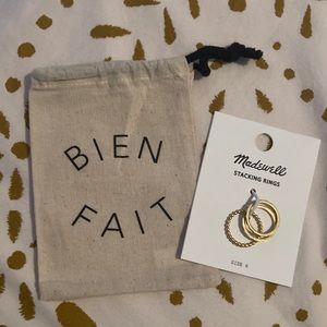 NWT Madewell Stacking Rings-Size 6